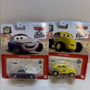 Pixar Cars On The Road Die-Cast Toy Set Kay pillar and Marshall